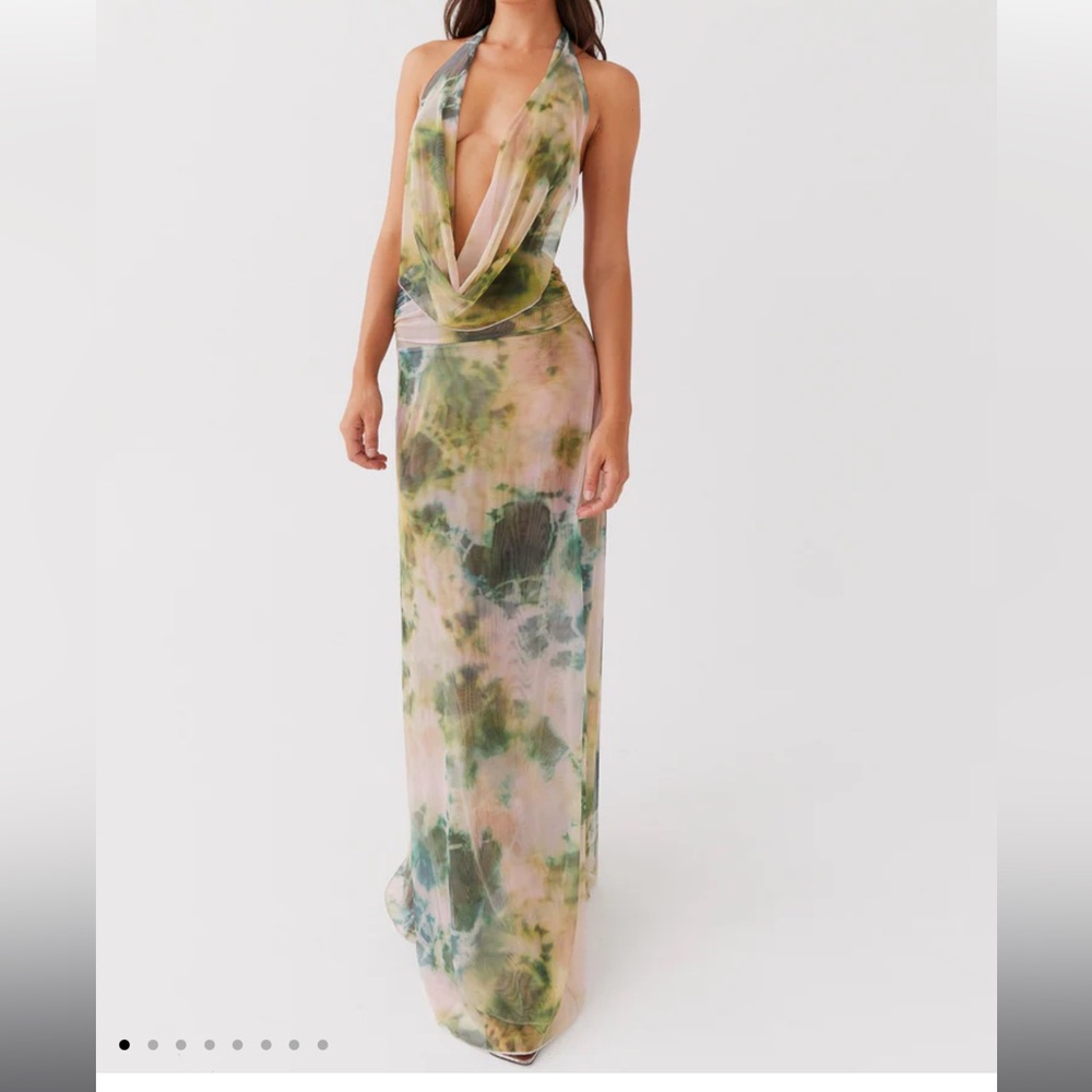 Peppermayo Elyshia Dress in Rainforest US 8 Green/Pink